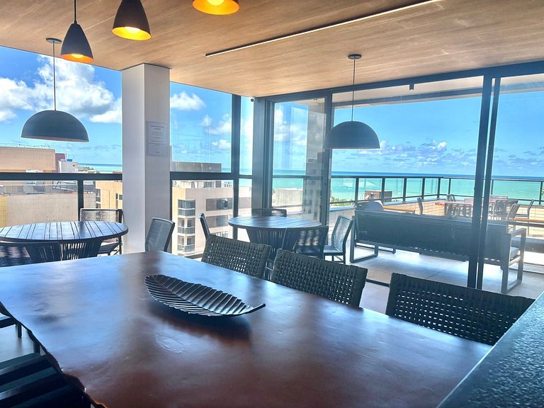 Mar e Conforto: Fique a 120m da Praia