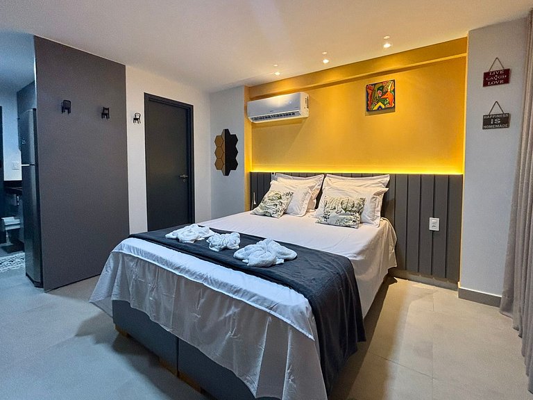 Vista Mar Incrível + Varanda | 200m da Praia